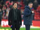 Gary Neville and Jamie Carragher. (Photo by Michael Regan/Getty Images)