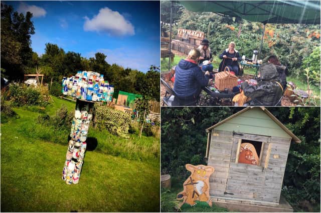 The community has helped rebuild the garden and add new structures