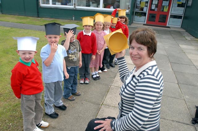 The graduation scene at Hedworthfield Primary School in 2007 and these young students were there to play their part. Remember this?