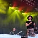 A big smile from singer Will Young at his Bents Park concert.