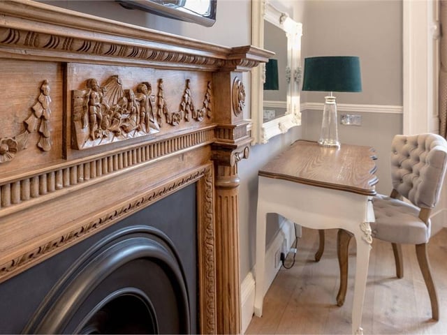 Period fireplace.