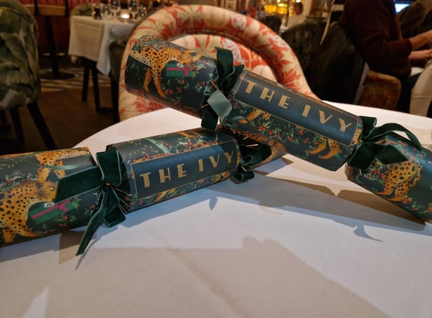 <p>A pair of tastefully posed Christmas crackers at The Ivy in the Lanes</p>