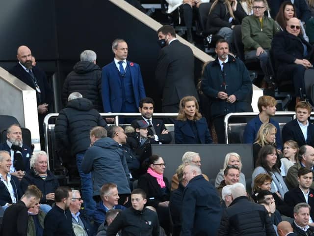 Amanda Staveley with her husband Mehrdad Ghodoussi watched on as Newcastle United lost 3-0 to Chelsea (Photo by Stu Forster/Getty Images)
