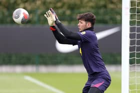 James Trafford with England Under-21s