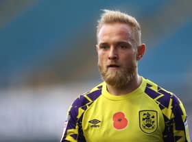 LONDON, ENGLAND - OCTOBER 31: Alex Pritchard of Huddersfield Town looks on during the Sky Bet Championship match between Millwall and Huddersfield Town at The Den on October 31, 2020 in London, England. (Photo by James Chance/Getty Images)