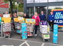 Volunteers purchasing food for food banks within South Tyneside during the pandemic.