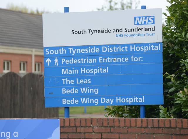 Beds 'blocked' at South Tyneside District Hospital.