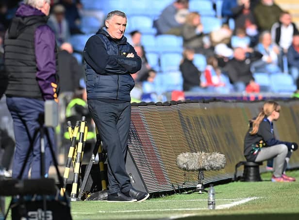 Sunderland head coach Tony Mowbray.