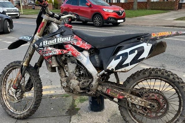 A picture of the bike believed to have been involved in the crash