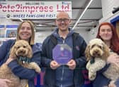 Tim Jackson and Pets2Impress staff celebrating the awards