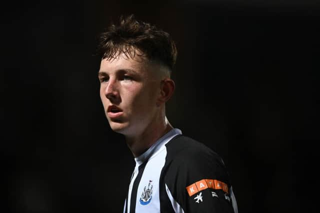 Newcastle United starlet Joe White. (Photo by Michael Regan/Getty Images)