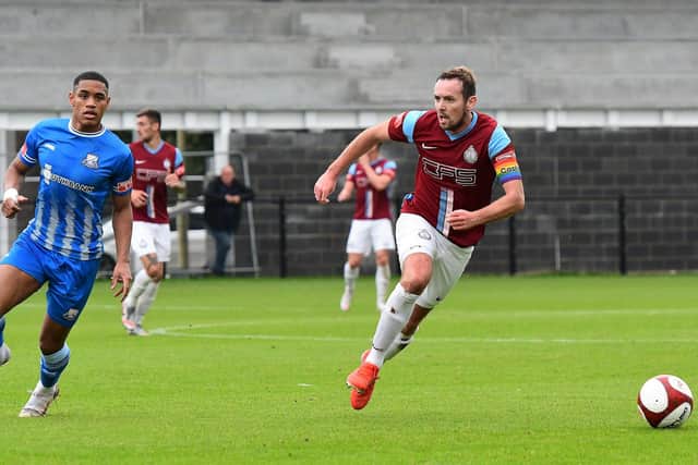 Former Sunderland player Blair Adams in action for South Shields.