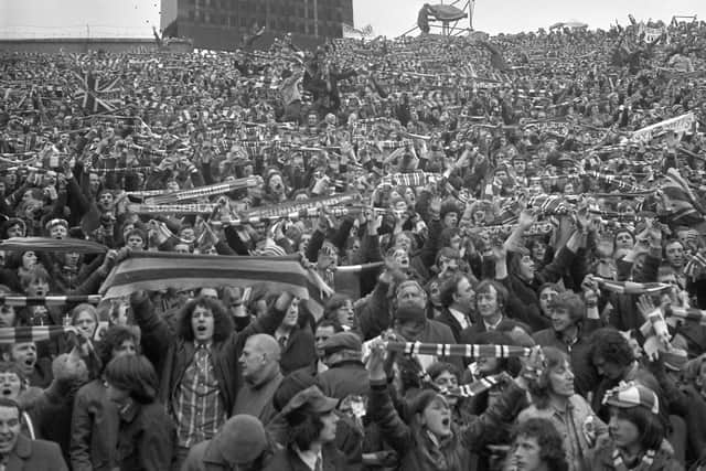 Sunderland fans at the 1973 FA Cup semi-final.