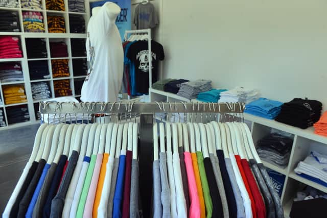 Inside the new Sanddancer Clothing Co. shop on Amos Ayre Place.