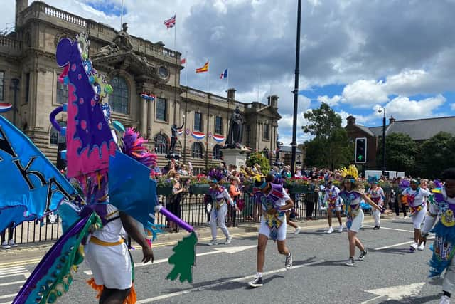 Dozens of groups took to the streets for the parade.