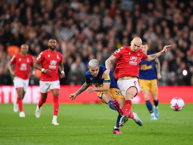 Jonjo Shelvey in action for Nottingham Forest against Newcastle United last month. (Photo by Shaun Botterill/Getty Images)