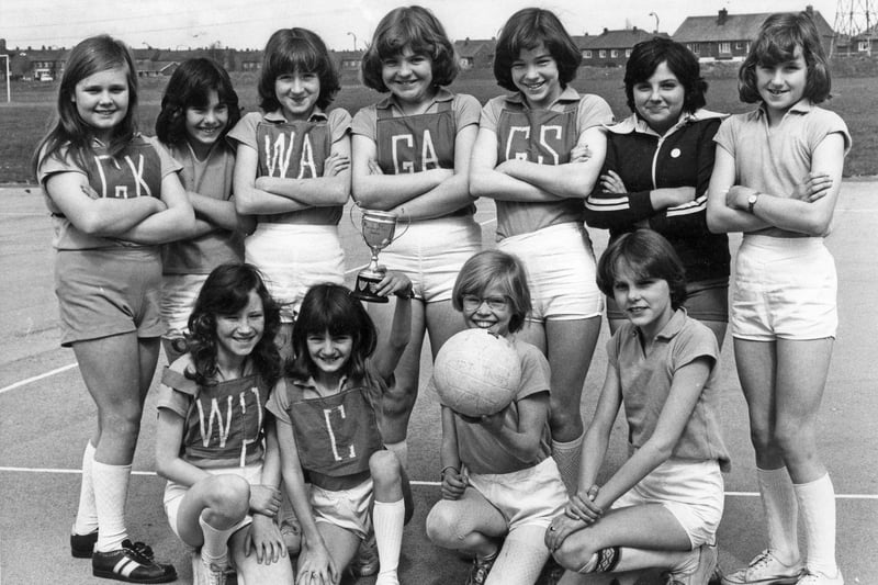 St James Junior School, Hebburn netball team who won the South Tyneside Junior School's Netball League in 1978.  Who do you recognise in the photo?