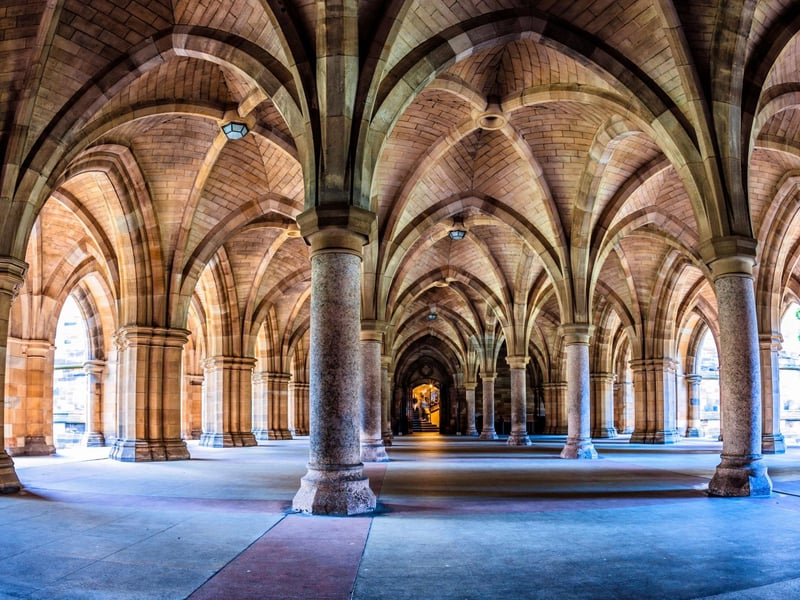 A tour of Glasgow University's West End campus includes a number of must-sees, including the impressive gothic tower, the strange collections of medical specimens and instruments in the Hunterian Museum, and the atmospheric cloisters that could be the setting for a scene in a Harry Potter film.