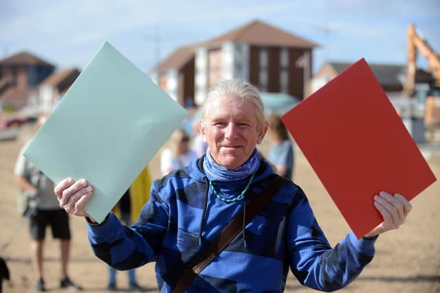 David Waller at the tribute walk for former music promoter Geoff Docherty last Summer.