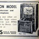 A Coronation model TV from Wiggs in Ocean Road in 1953.