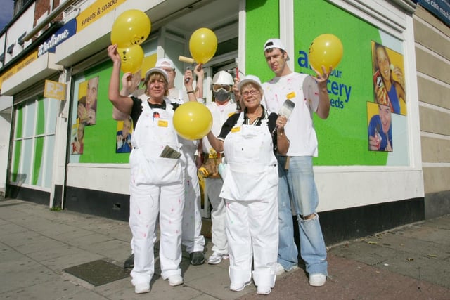 Co-op store staff were dressed up to launch a Community Challenge Volunteer Initiative in 2006.