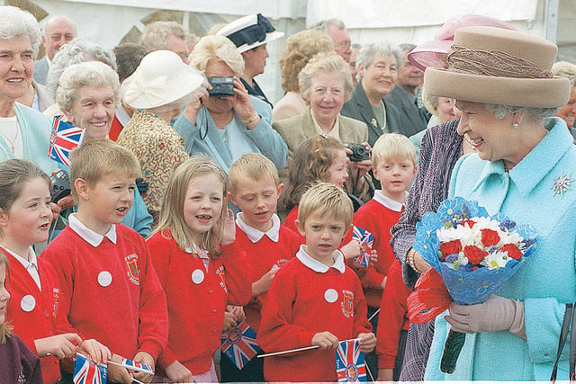 Her Majesty seemed to love the welcome she received on a visit to St Joseph's RC Primary School 20 years ago.