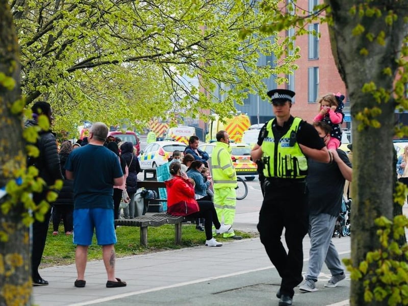 A fire has broken out in Goldsmith Avenue, Southsea, Portsmouth, on April 28. Picture: Chris Moorhouse