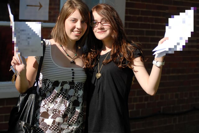 Sophie Thompson and Anna Cuspin celebrated their GCSE's at St Joseph's 15 years ago.