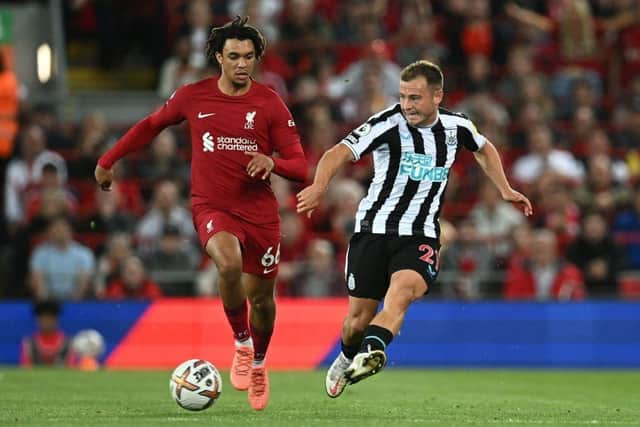 Ryan Fraser has featured sporadically for Newcastle United this season and reportedly has interest from Southampton in his services (Photo by PAUL ELLIS/AFP via Getty Images)