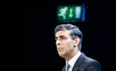 Prime Minister Rishi Sunak delivers his keynote speech at the Conservative Party annual conference in Manchester. Photo by Danny Lawson/PA Wire