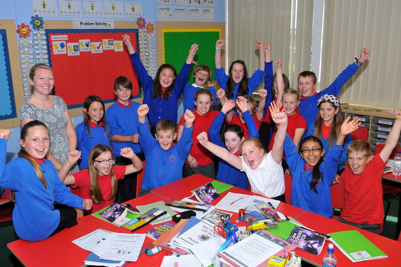 A 2013 photo showing Throston Primary School teacher Emma Burmiston with her arts class. Is there someone you know in the photo?