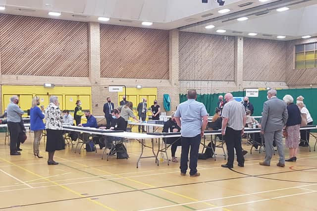 The count underway at Temple Park
