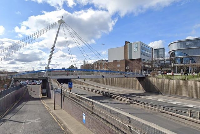 Not too much further along the route is this bridge near Northumbria University. This spot has more car parking options than its predecessor on this list and is closer to Newcastle city centre.