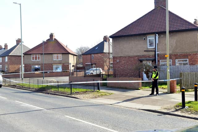 Police officers were stationed outside of a property on Gorse Avene and Prince Edward Road, South Shields following the incident.