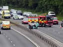Over turned car RTC on the A19 northbound off the A690 slip road.