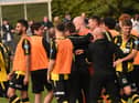 Hebburn Town players celebrate the FA Vase win. CNC PHOTOGRAPHY