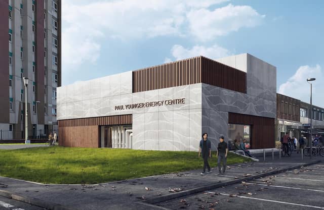 An artist’s impression of the energy centre.
