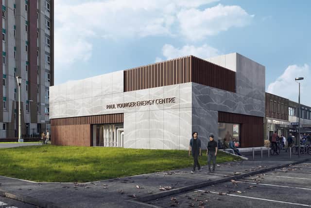 An artist’s impression of the energy centre.