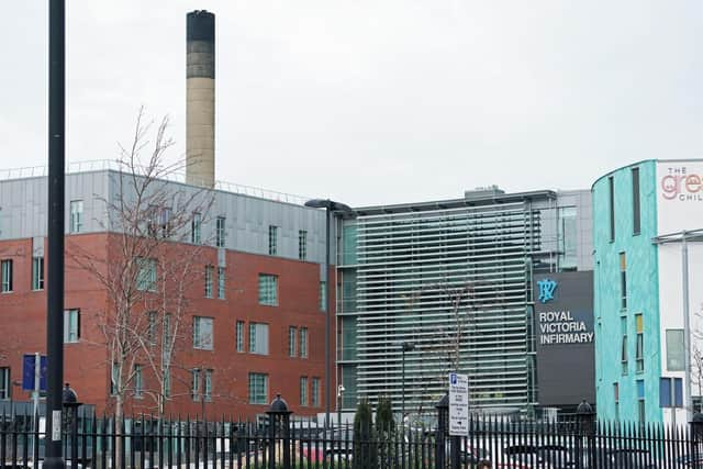 The manw as taken to the Royal Victoria Infirmary in Newcastle. Picture: Owen Humphreys/PA Wire