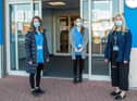 University of Sunderland Pharmacy Students Jodi Inch, Rebecca Gair, and Naomi Dover