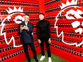 LONDON, ENGLAND - FEBRUARY 05:  Broadcast pundit Jermaine Jenas and Manchester United star Jesse Lingard attend the Coca-Cola and Premier League campaign launch party of 'Where Everyone Plays' as Coca-Cola's newest ambassadors at White Rabbit, Shoreditch on February 05, 2019 in London, England. (Photo by John Phillips/Getty Images for Coca-Cola x Premier League)