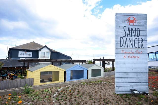 The Sand Dancer pub on the coastline at South Shields.