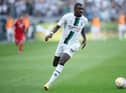 MOENCHENGLADBACH, GERMANY - SEPTEMBER 04: Marcus Thuram of Moenchengladbach controls the ball during the Bundesliga match between Borussia Mönchengladbach and 1. FSV Mainz 05 at Borussia-Park on September 04, 2022 in Moenchengladbach, Germany. (Photo by Alex Grimm/Getty Images)