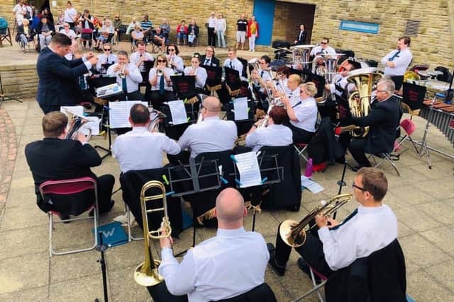 Westoe Brass Band play at the amphitheatre at South Tyneside Summer Festival in 2019.