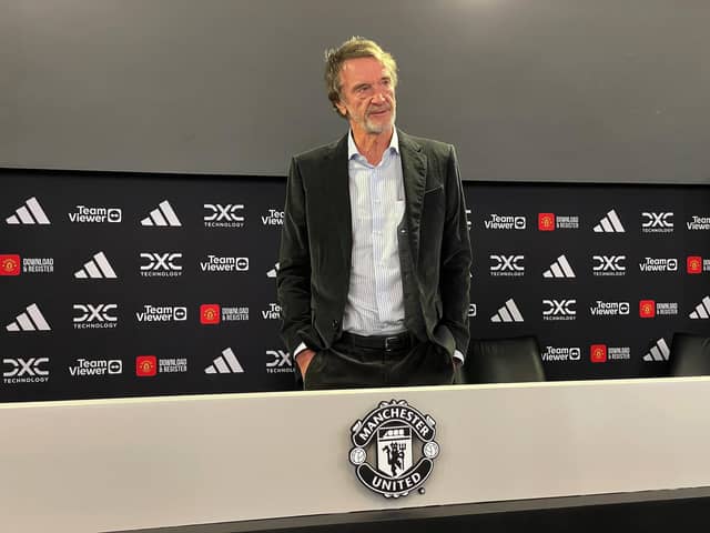 Sir Jim Ratcliffe visiting Manchester United in January. (Photo by Simon Peach/PA Wire)