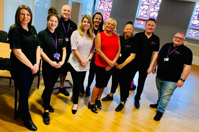 Kim McGuinness, centre, alongside Pallion Action Group manager Karen Noble and some of the volunteers who play a vital role in the community.