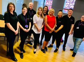 Kim McGuinness, centre, alongside Pallion Action Group manager Karen Noble and some of the volunteers who play a vital role in the community.
