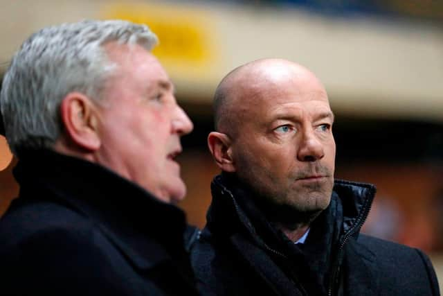 Steve Bruce with Alan Shearer last season.