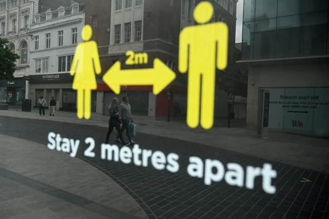 Social distancing in England was reduced to 'one metre plus' where two metres is not possible. Picture: Oli Scarff/AFP via Getty Images