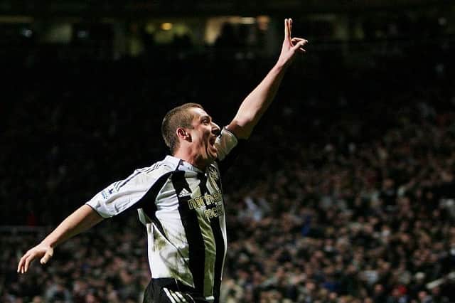 Newcastle United's Lee Clark, father of Bobby, celebrates scoring against Middlesbrough in 2006.